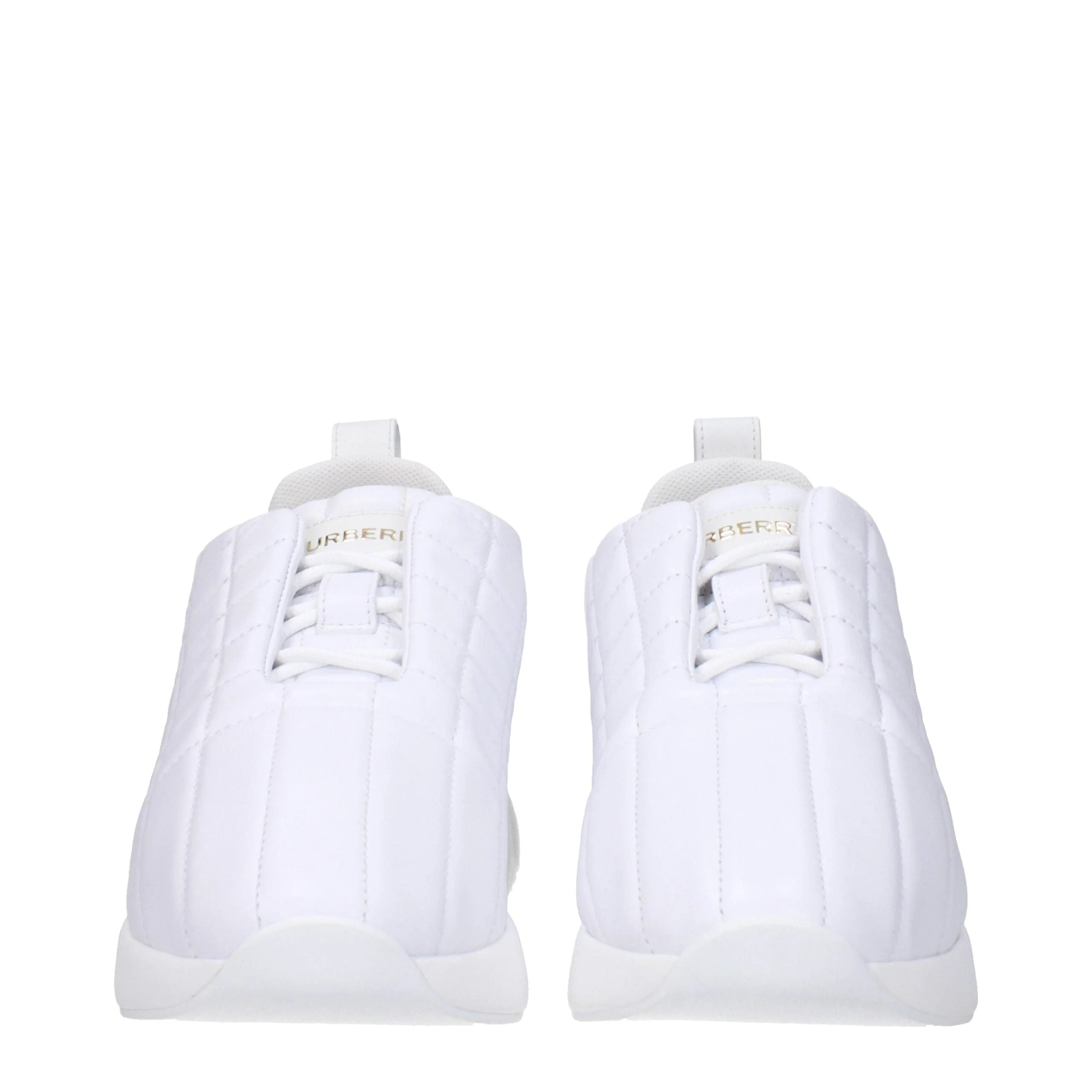 Burberry White Leather Sneakers - EU38/US8