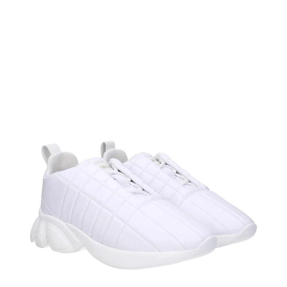 Burberry White Leather Sneakers - EU38/US8 - Sneakers