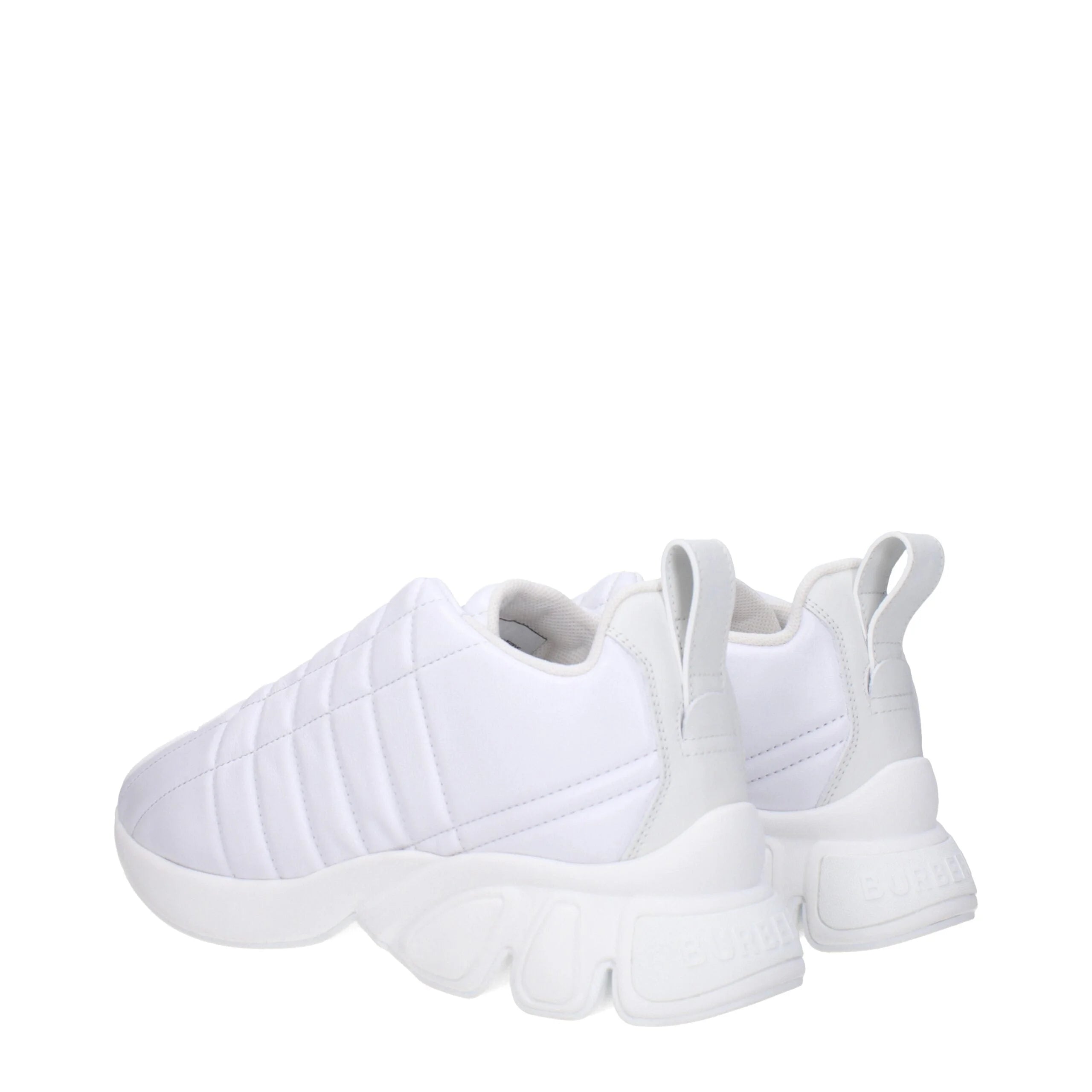 Burberry White Leather Sneakers - EU38/US8