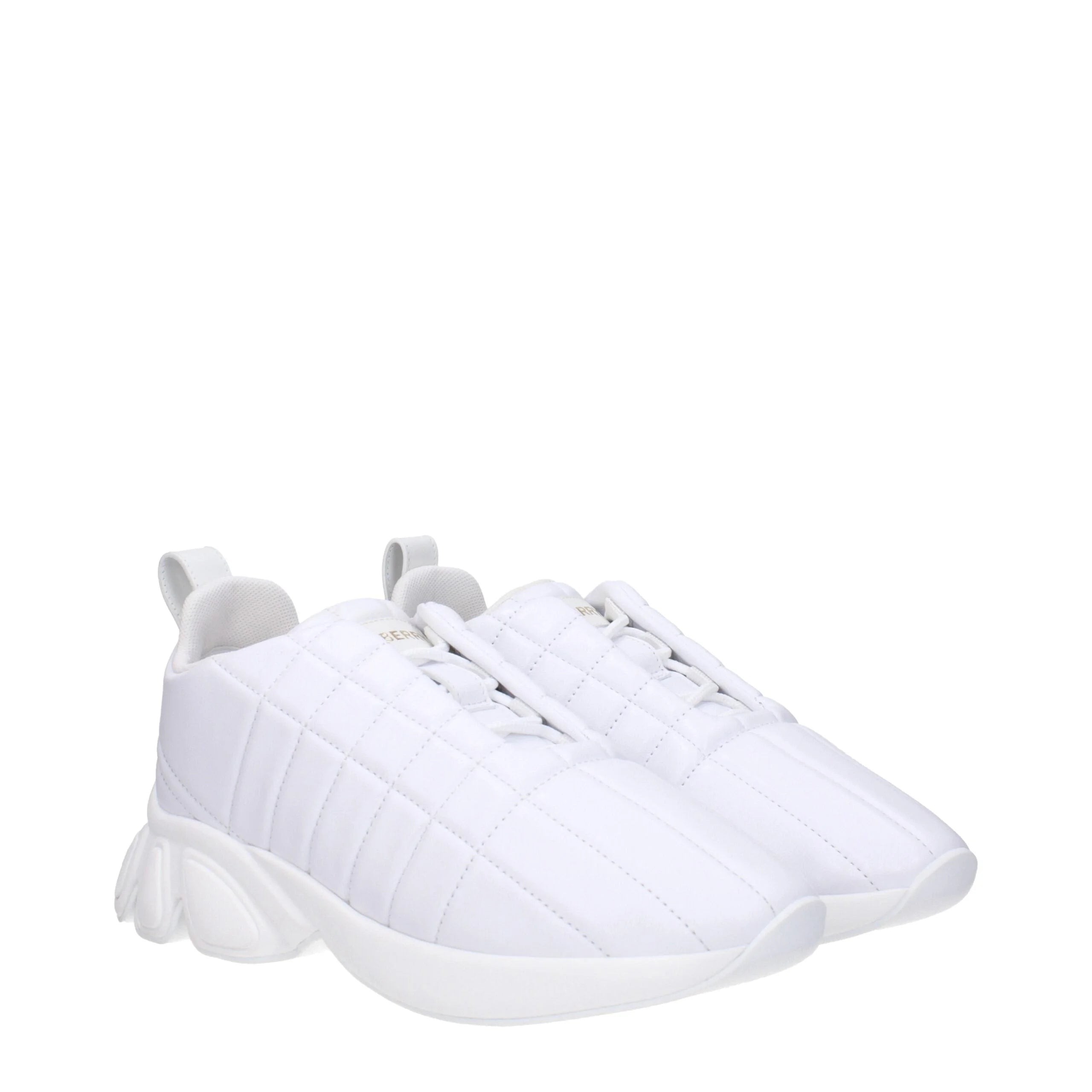 Burberry White Leather Sneakers - EU38/US8