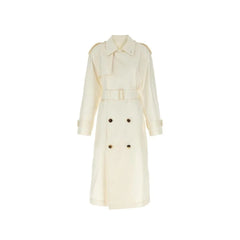Burberry White Silk Coat