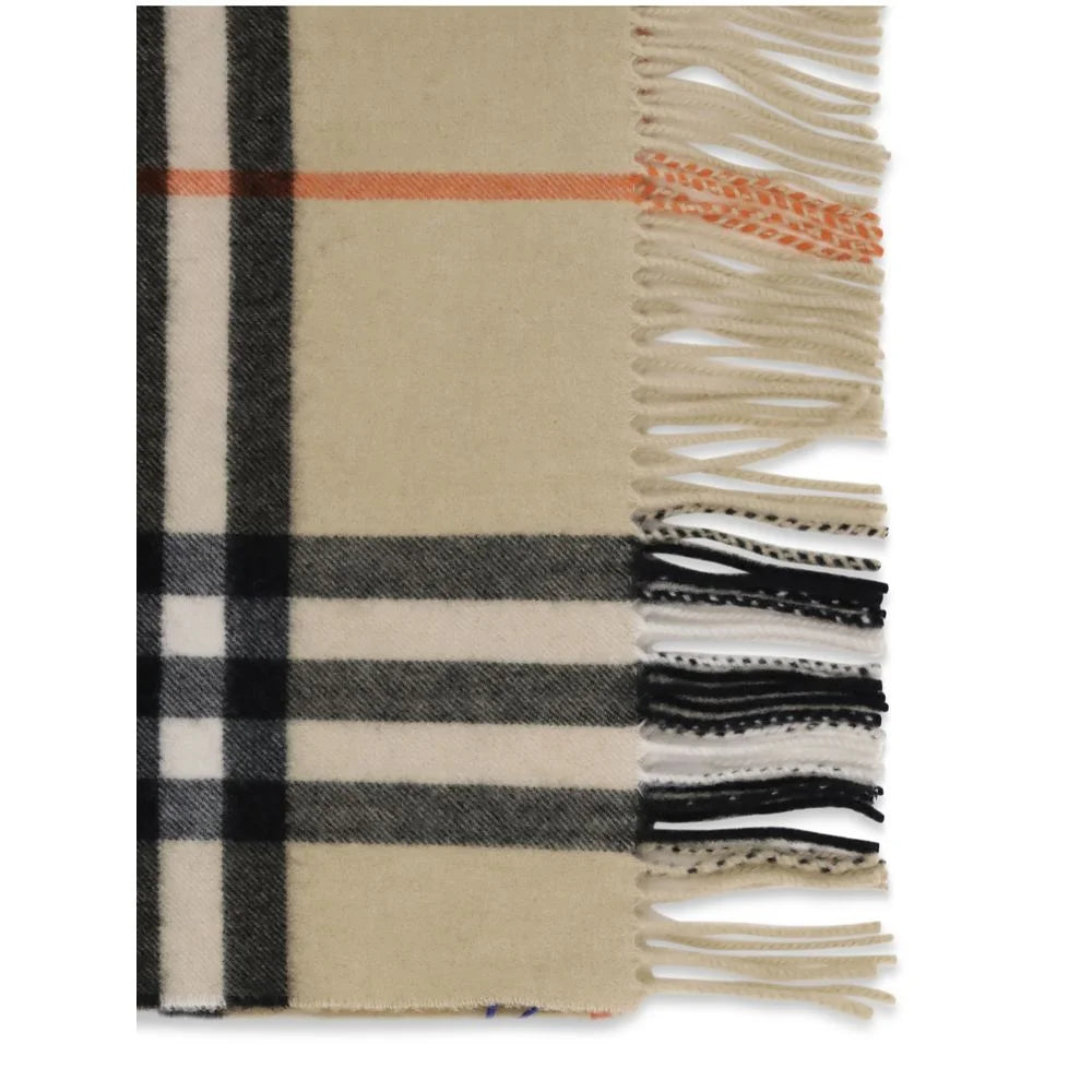 Burberry Wide Check Cashmere Scarf - Scarves & Shawls