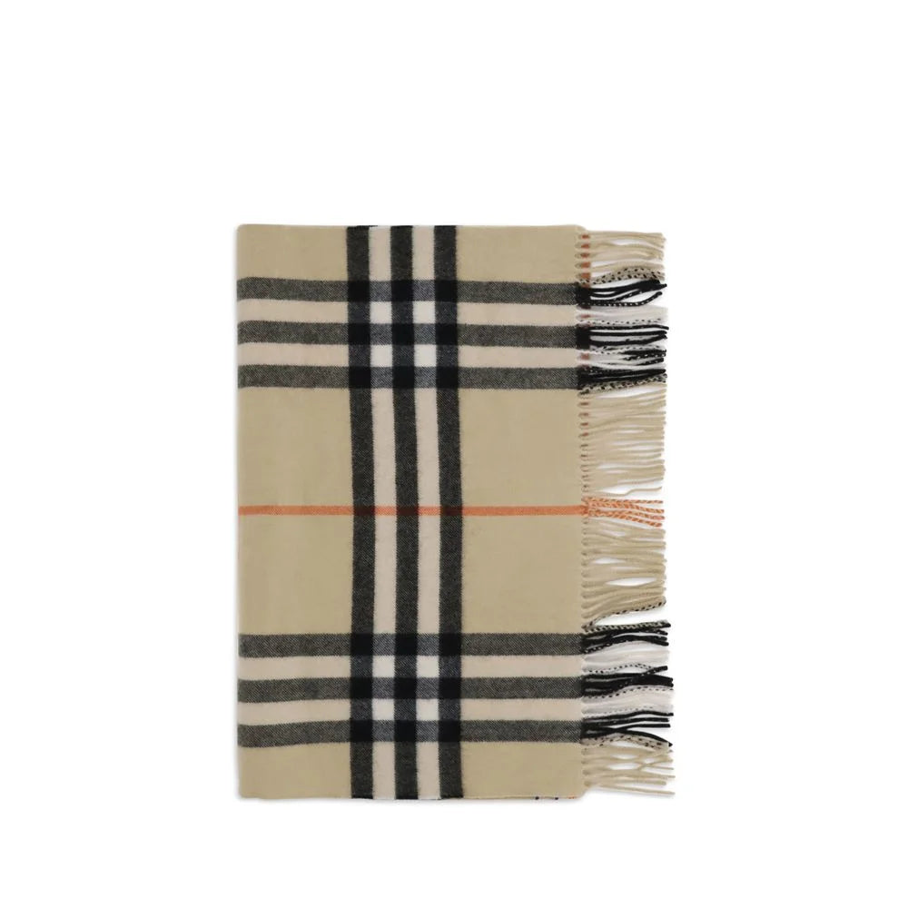 Burberry Wide Check Cashmere Scarf - Scarves & Shawls