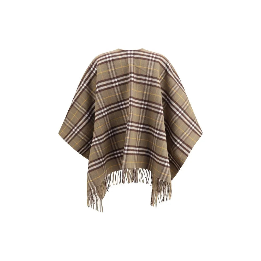 Burberry Wool and cashmere Check Cape - One Size