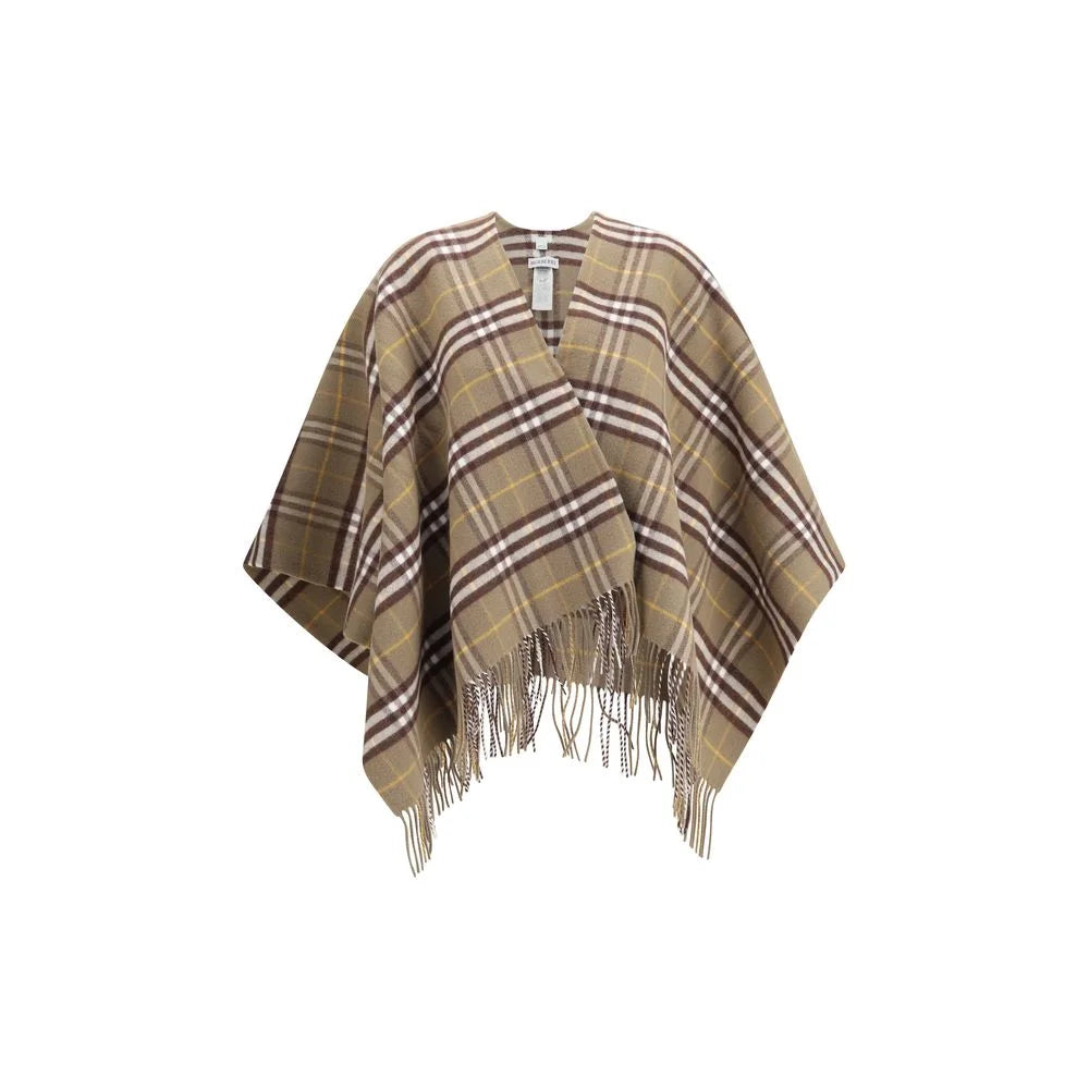 Burberry Wool and cashmere Check Cape - One Size
