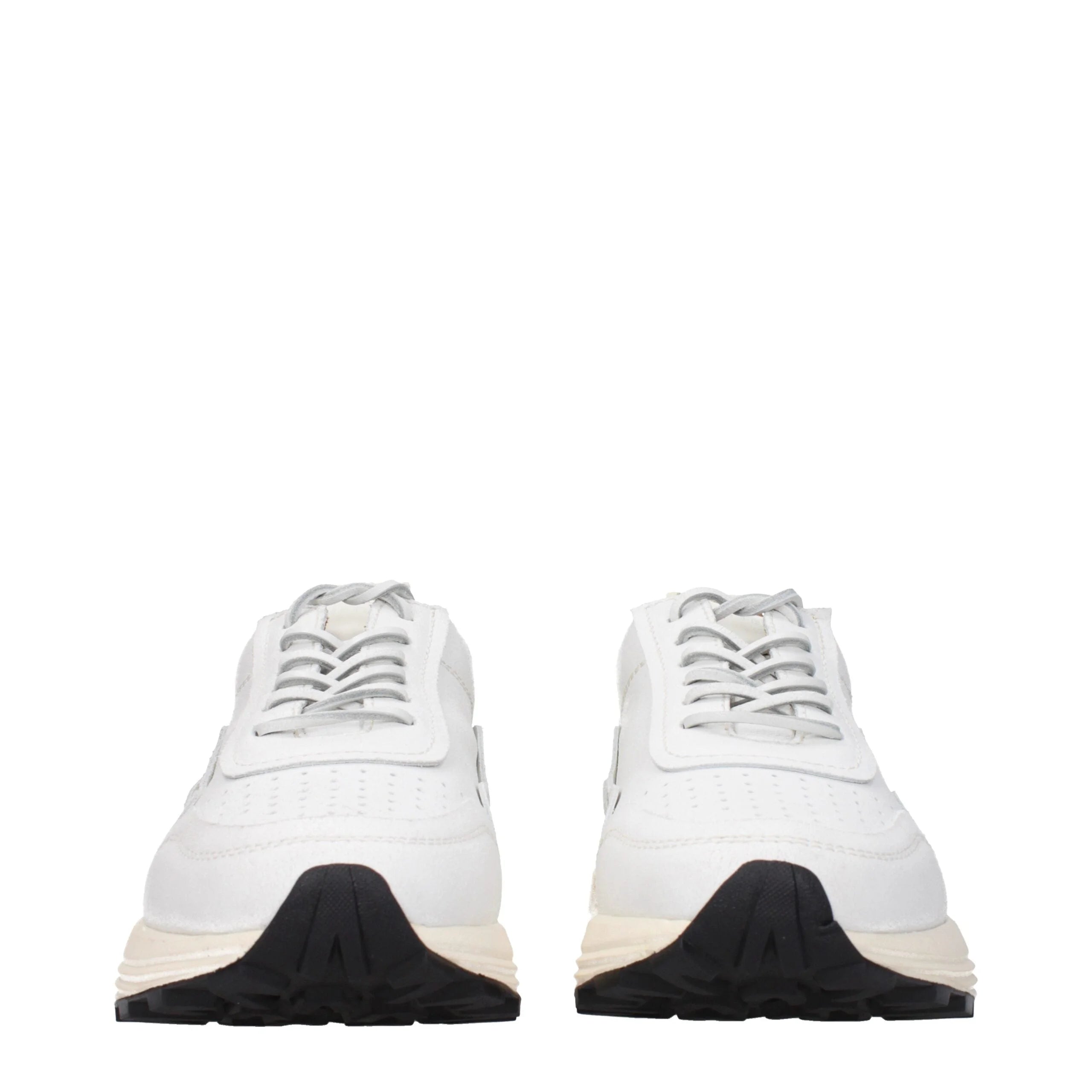 Buttero White Leather Chunky Sneakers