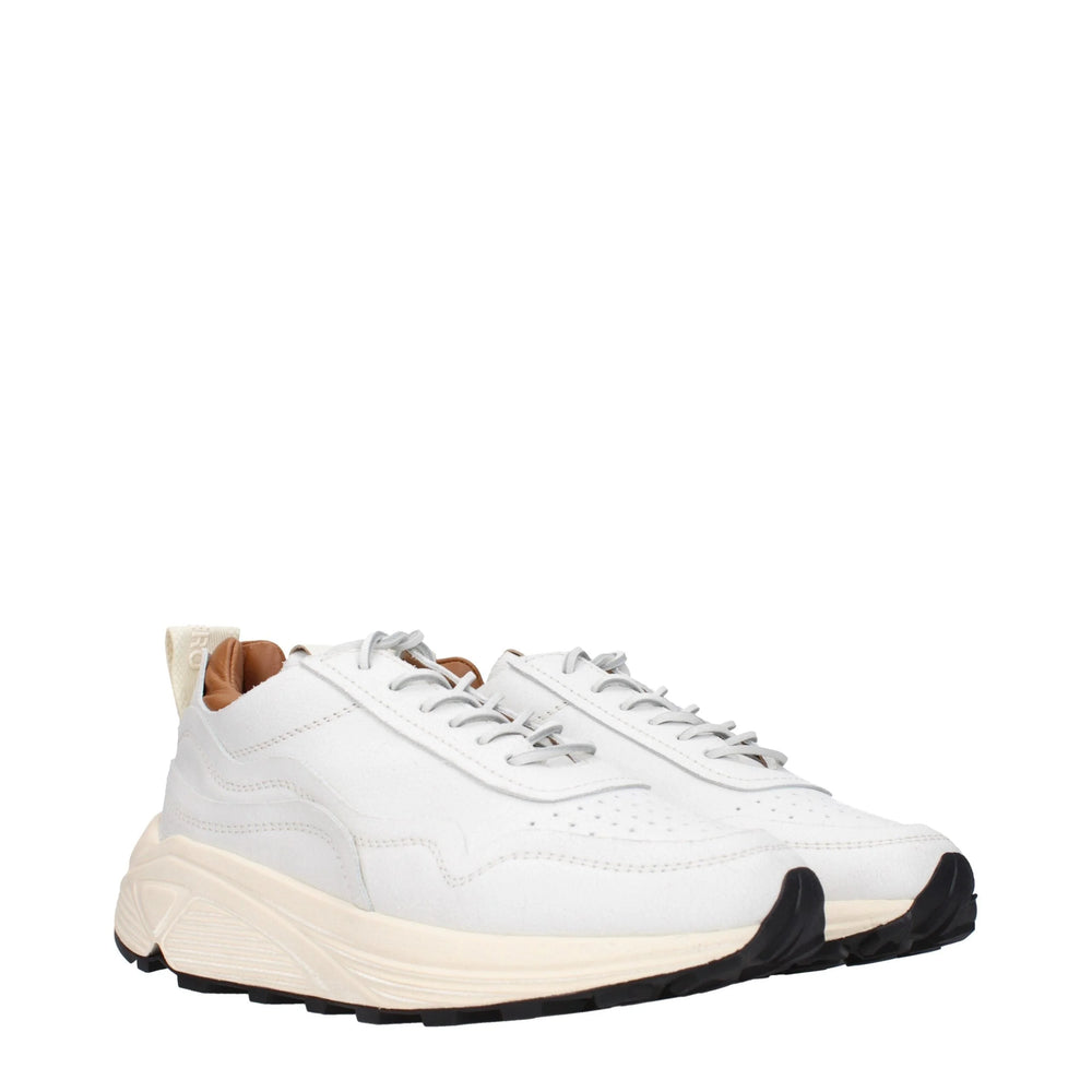 Buttero White Leather Chunky Sneakers - Sneakers