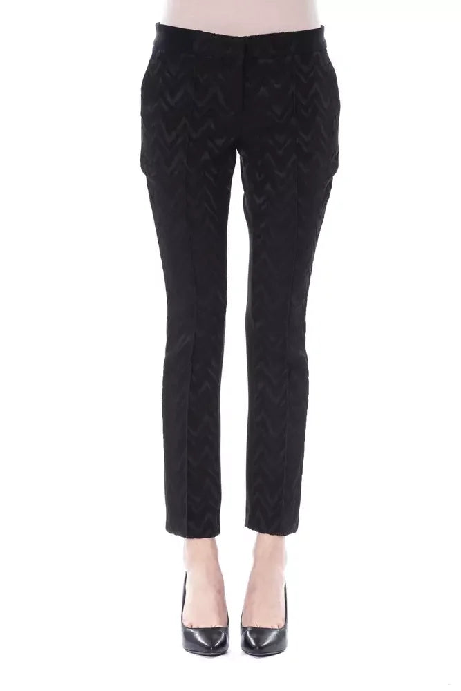BYBLOS Black Marabou Women’s Pants - IT40|S - Trousers