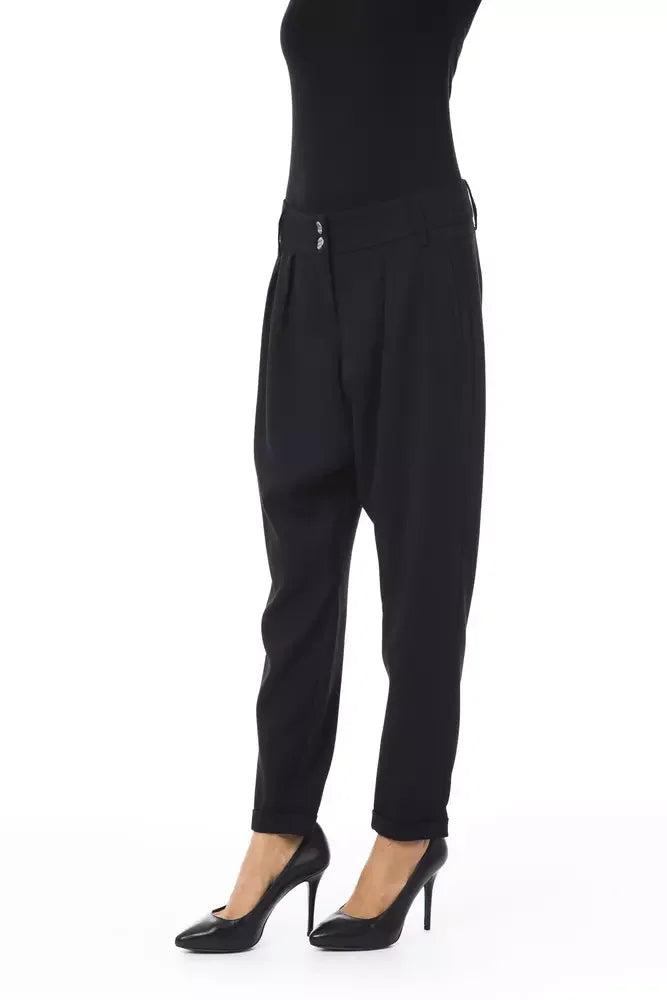 BYBLOS Black Polyester Women Pants - Trousers