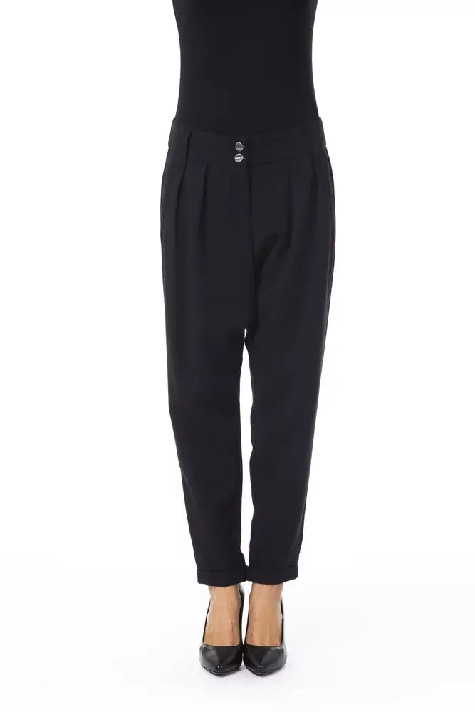 BYBLOS Black Polyester Women Pants - Trousers