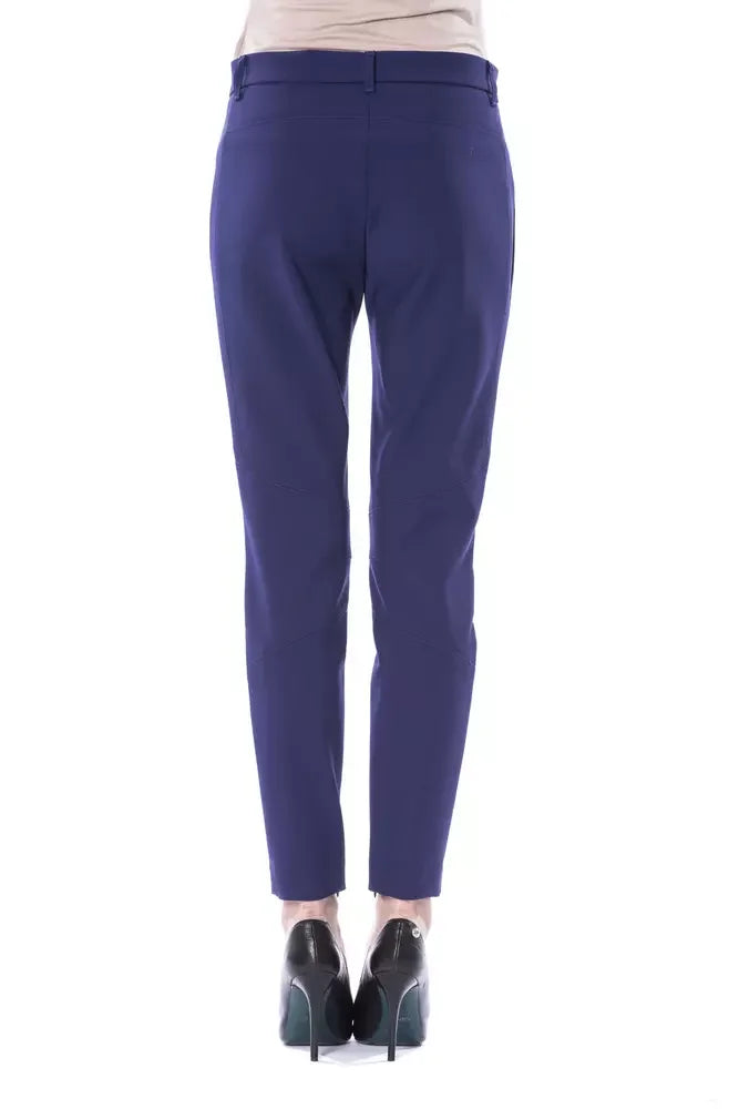 BYBLOS Blue Polyester Women’s Slim Fit Pant - Trousers
