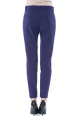 BYBLOS Blue Polyester Women’s Slim Fit Pant - Trousers