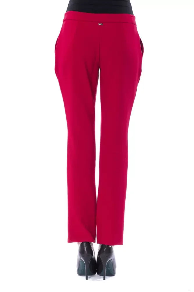 BYBLOS Fuchsia Polyester Women Pant - IT42|M - Trousers