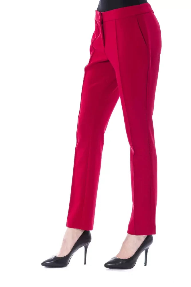 BYBLOS Fuchsia Polyester Women Pant - IT42|M - Trousers