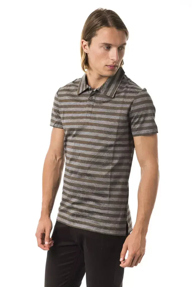 BYBLOS Gray Cotton Men Polo Shirt - Polos