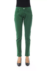 BYBLOS Green Cotton Women Pants - Trousers