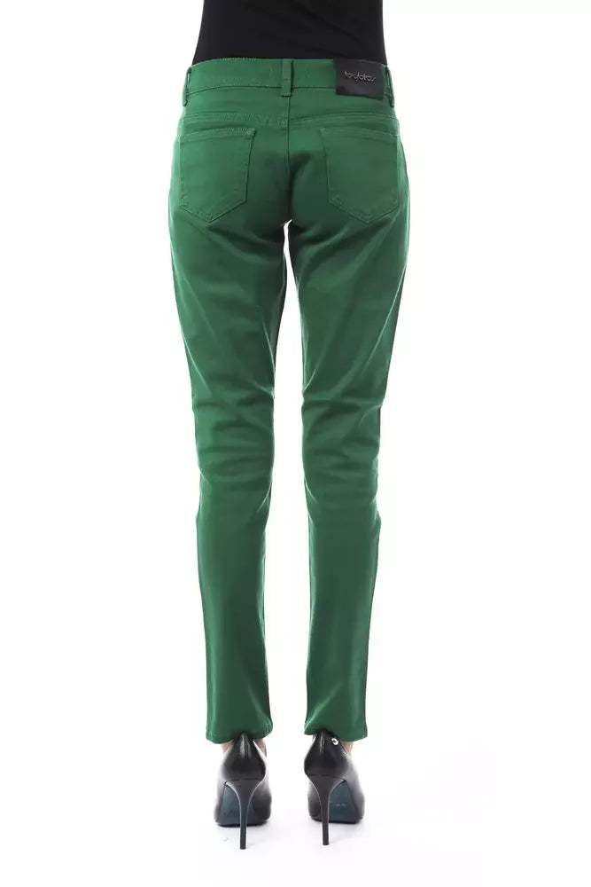 BYBLOS Green Cotton Women Pants - Trousers