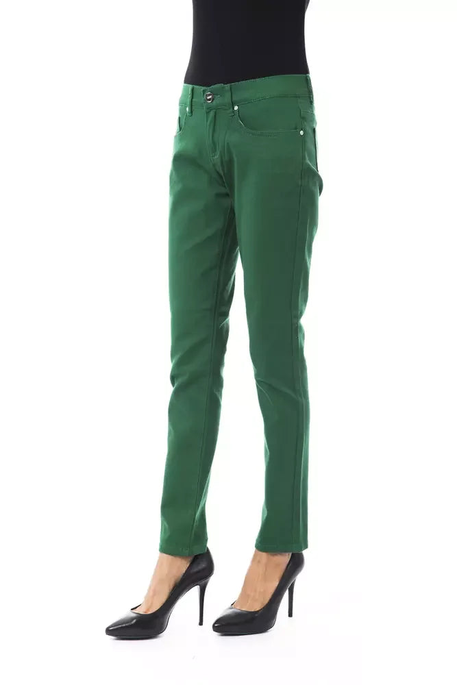 BYBLOS Green Cotton Women Pants - Trousers