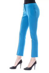 BYBLOS Light Blue Polyester Women Pants - Trousers