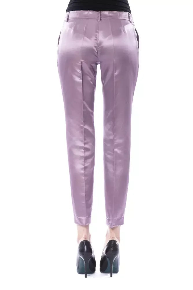 BYBLOS Purple Cotton Women’s Pant - IT44|L - Trousers