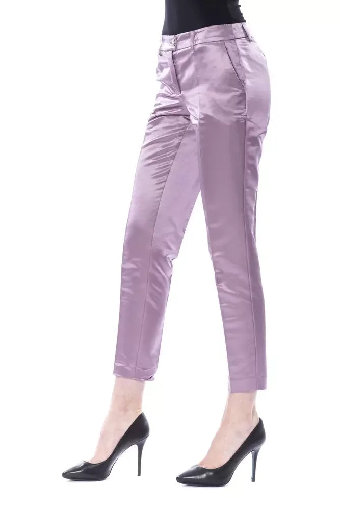 BYBLOS Purple Cotton Women’s Pant - IT44|L - Trousers