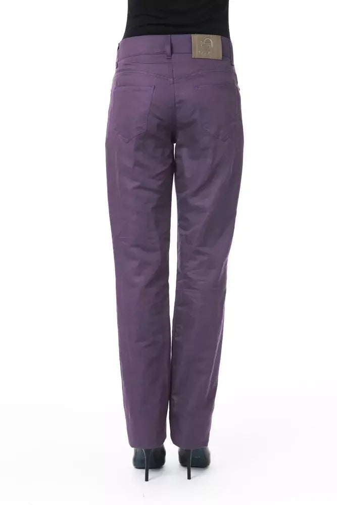 BYBLOS Purple Cotton Women’s Pants - Trousers