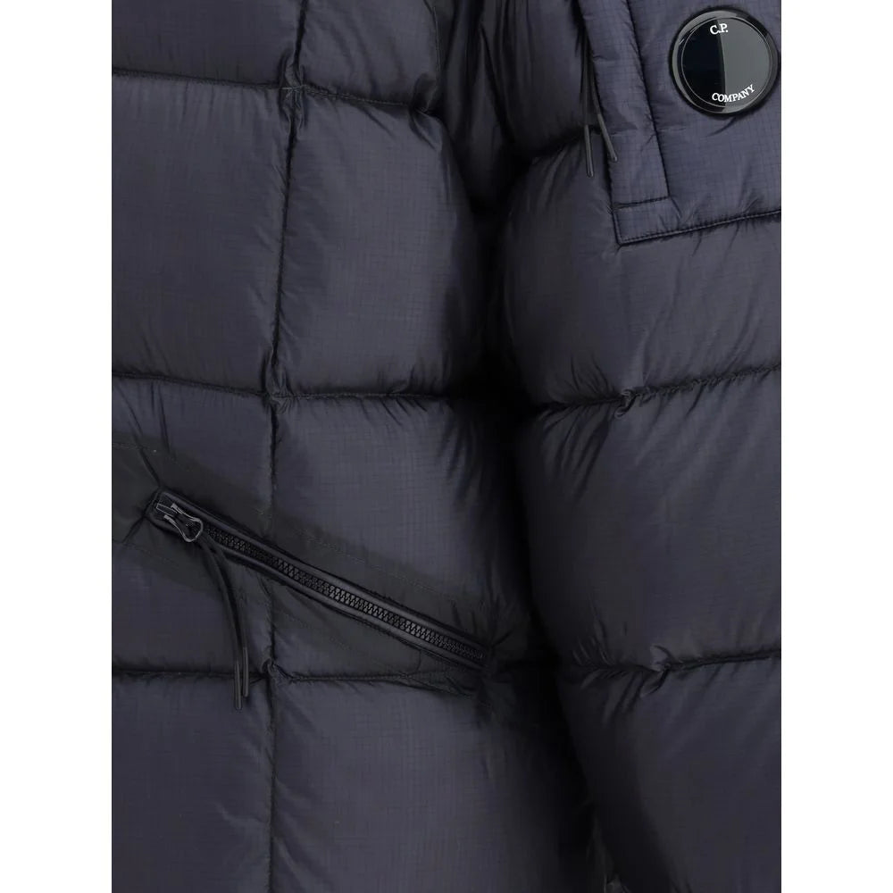 C.P. Company Blue Nylon Full-Length Jacket - M