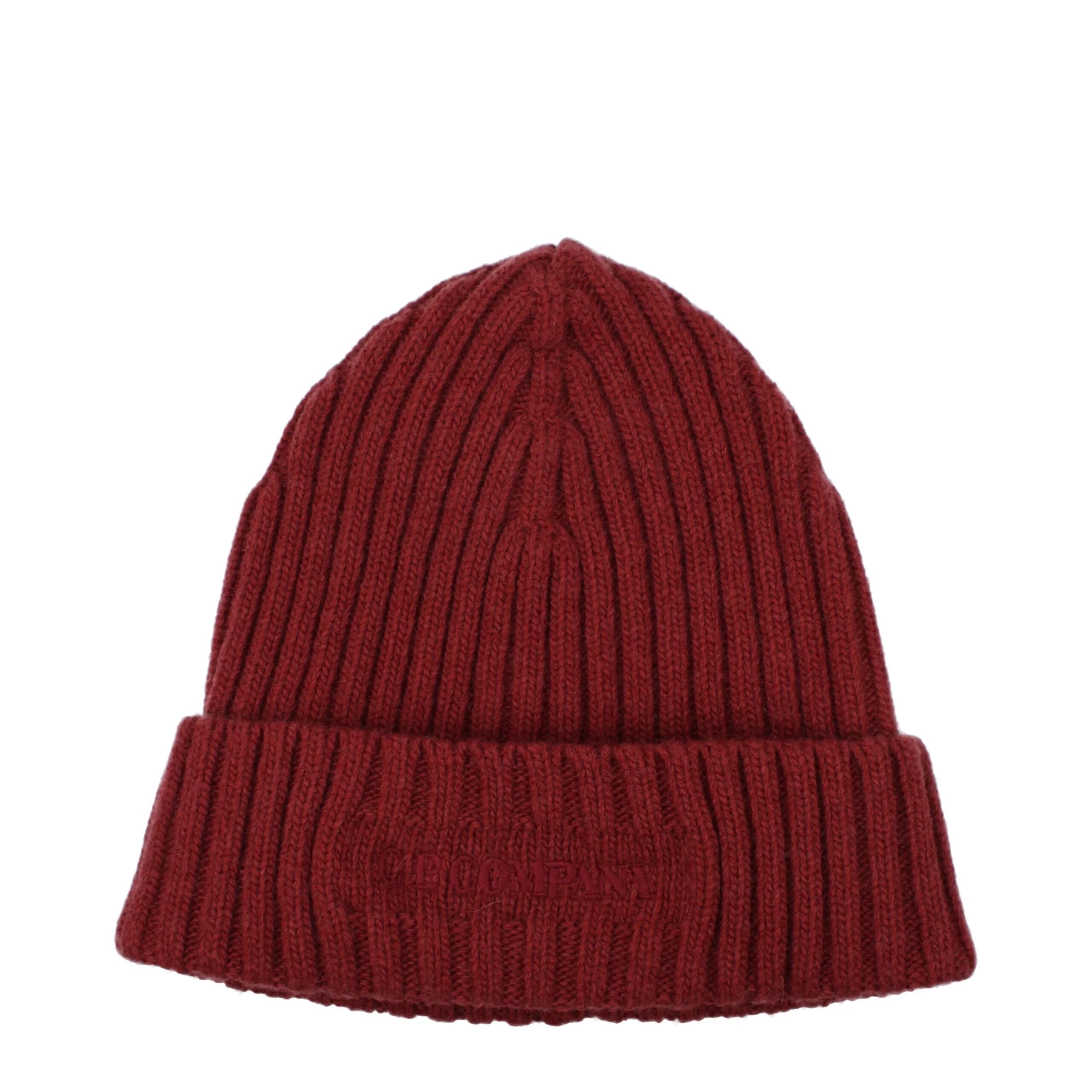 C.P. Company Red Wool Beanie - UNI