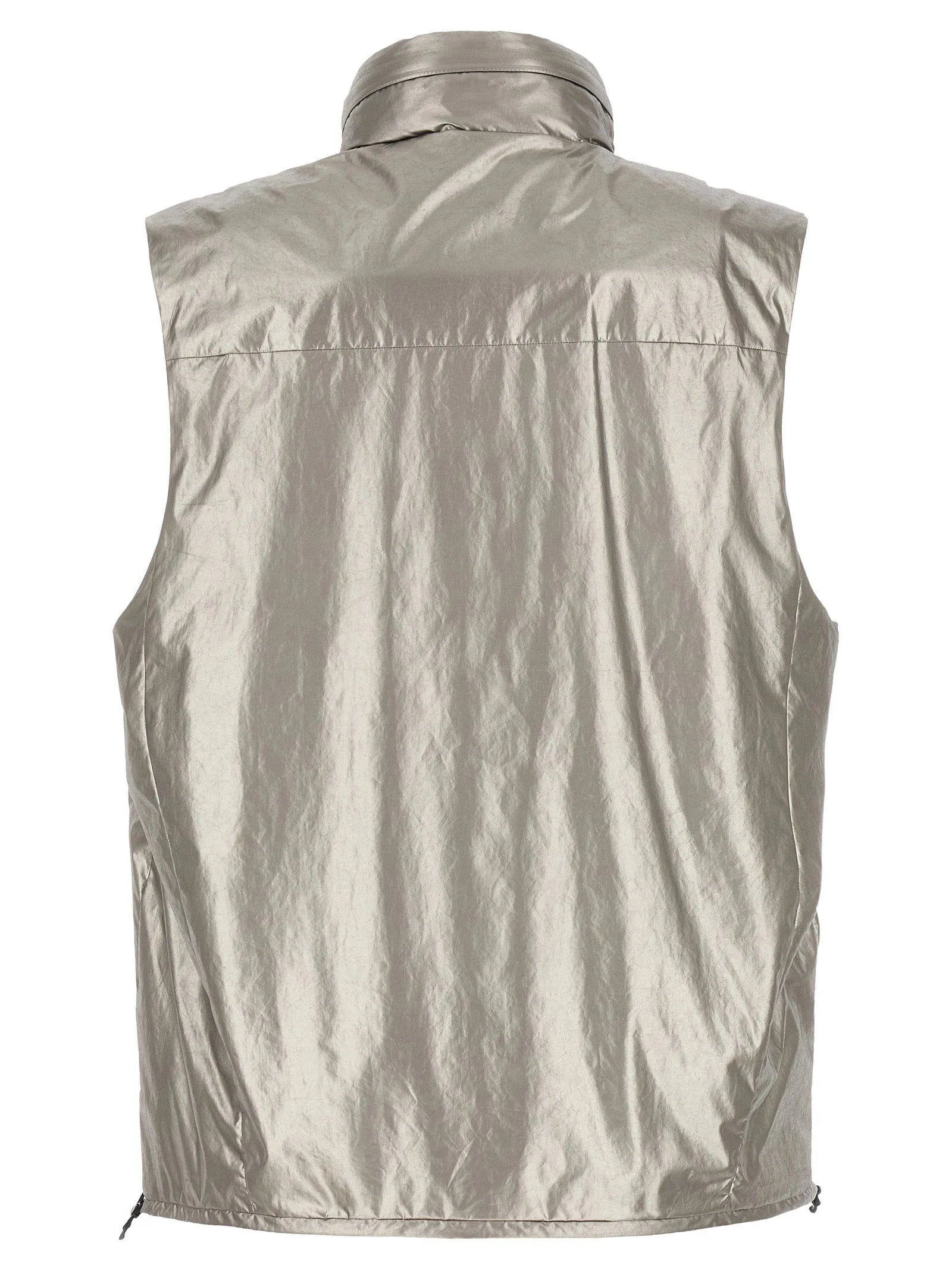 C.P. Company Silver Polyester Sleeveless Jacket - XL