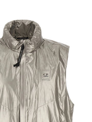 C.P. Company Silver Polyester Sleeveless Jacket - XL