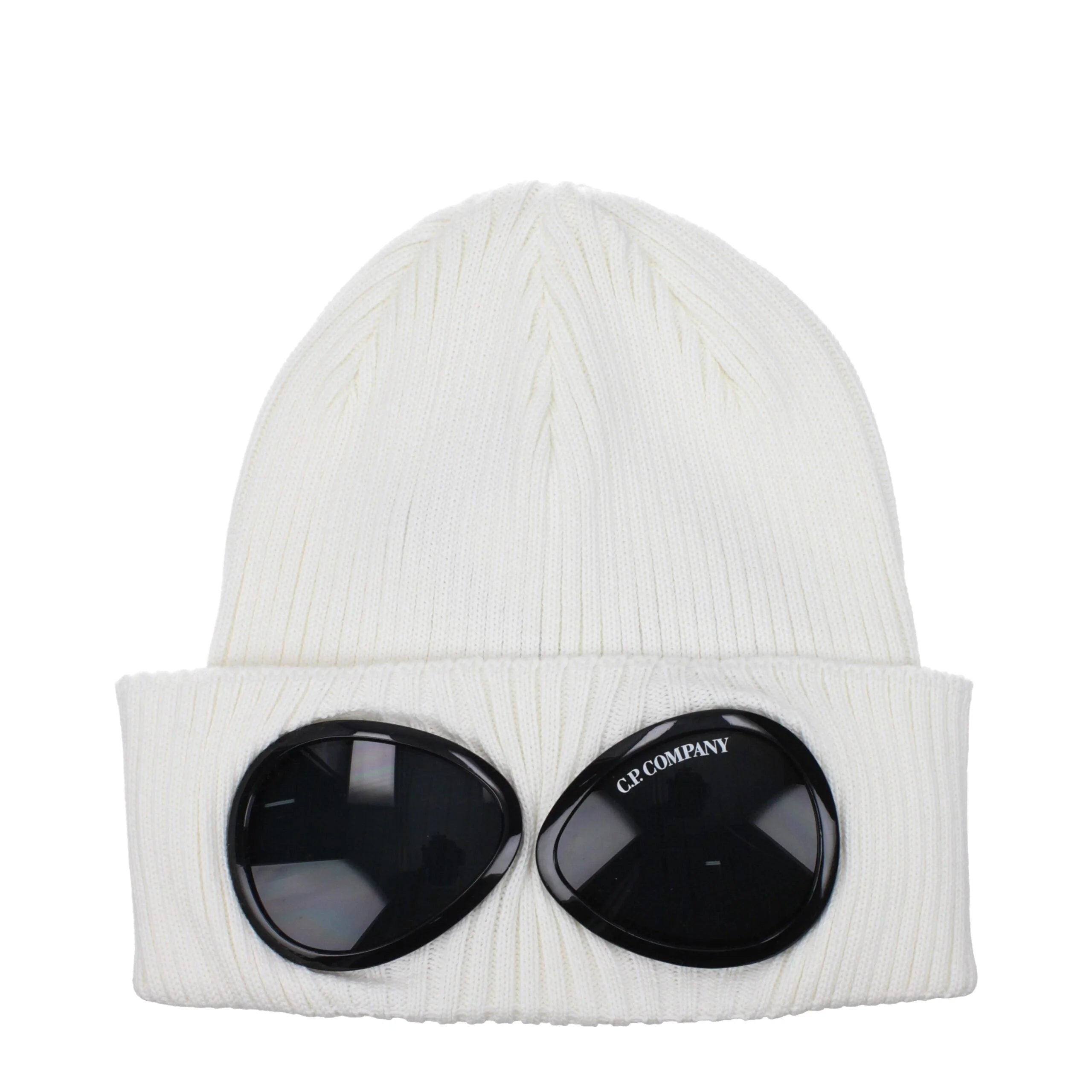C.P. Company White Cotton Beanie - UNI