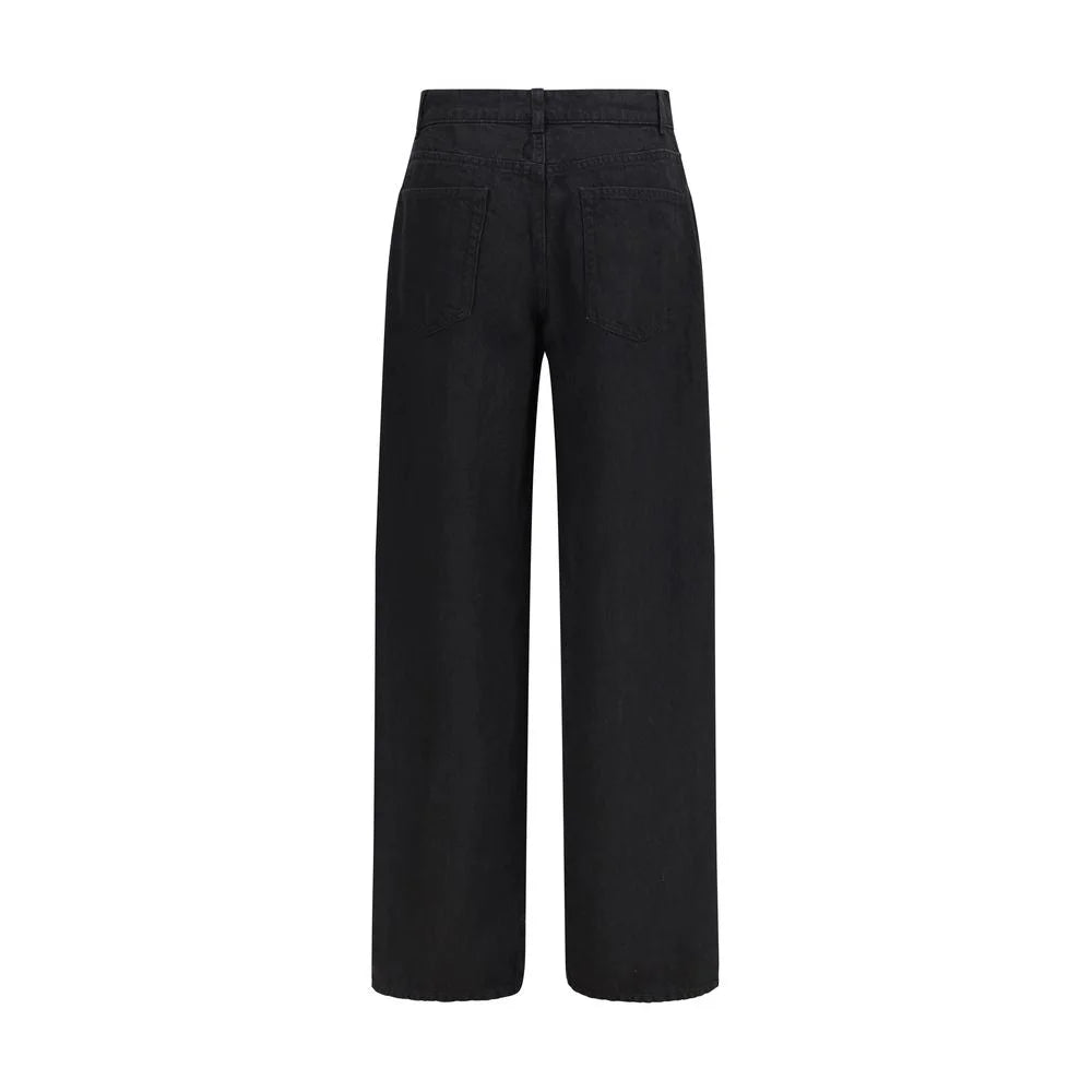 The Row Black Linen Jeans Denim