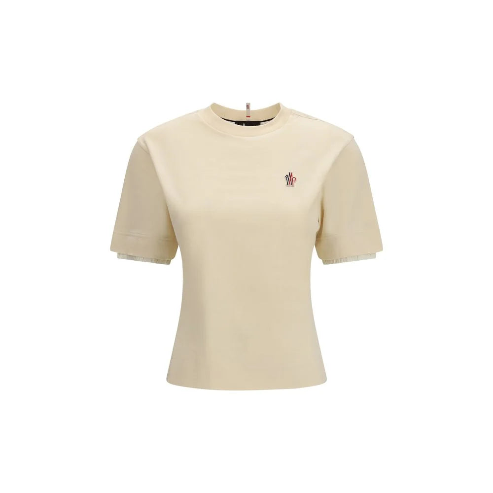 Moncler Grenoble Beige Cotton T-Shirt