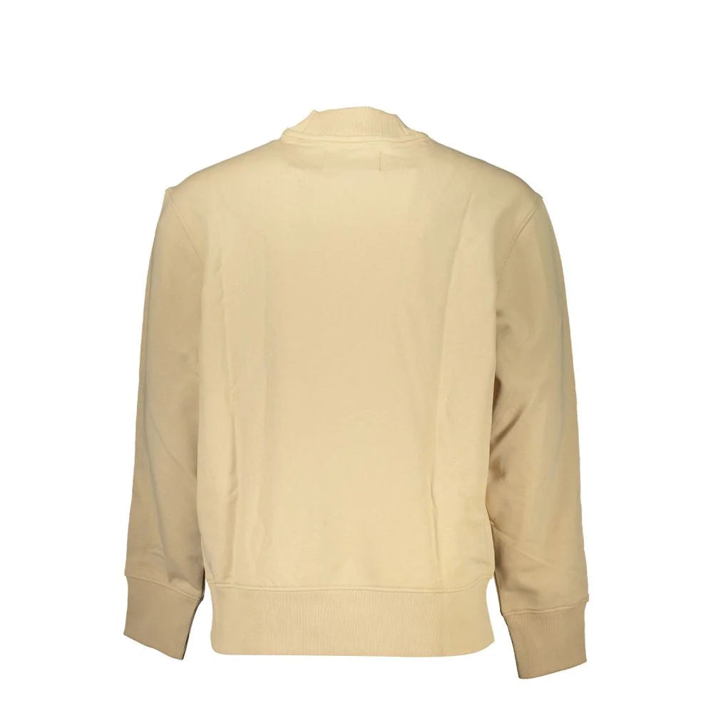 Calvin Klein Beige Cotton Men Sweater - Sweatshirts