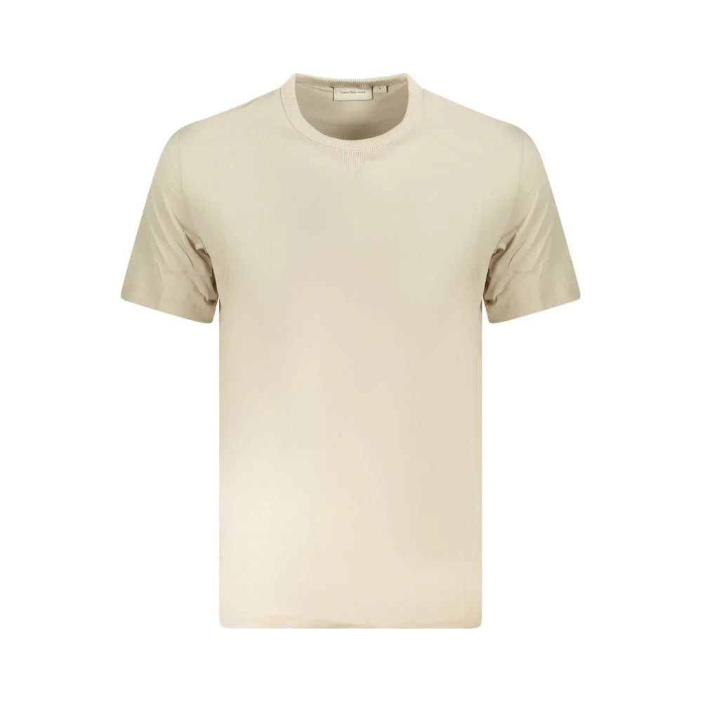 Calvin Klein Beige Cotton Men T-Shirt - T-Shirts
