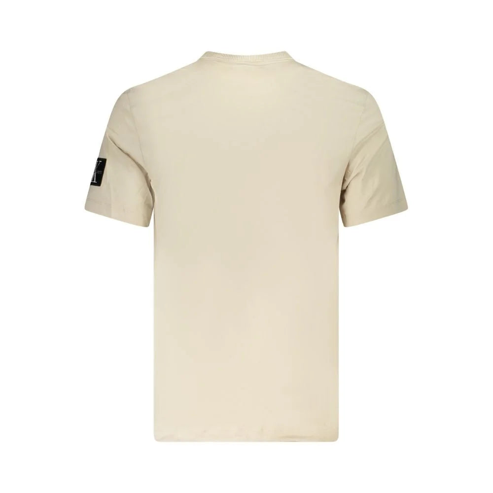 Calvin Klein Beige Cotton Men T-Shirt - T-Shirts