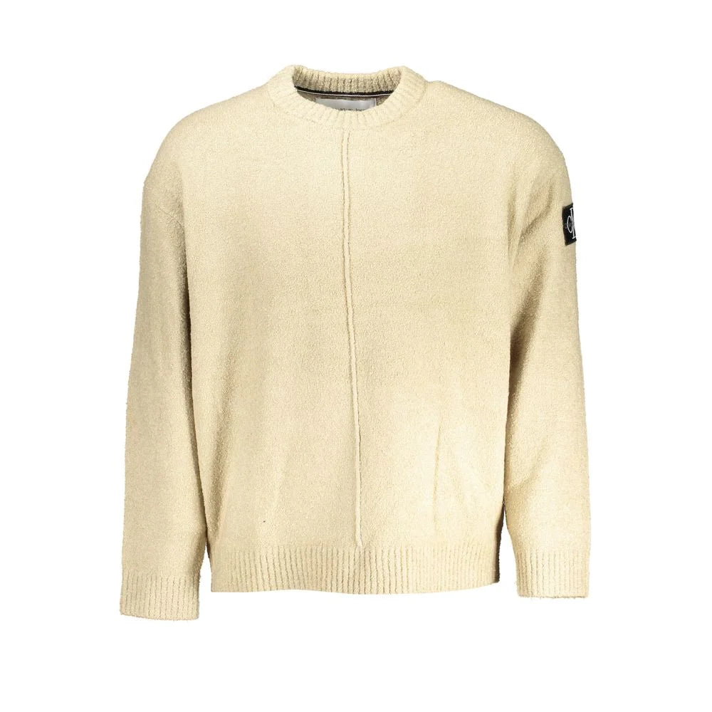 Calvin Klein Beige Cotton Sweater - Sweaters