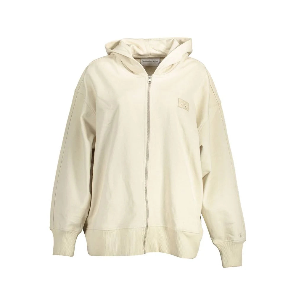 Calvin Klein Beige Cotton Women Sweater - Sweatshirts