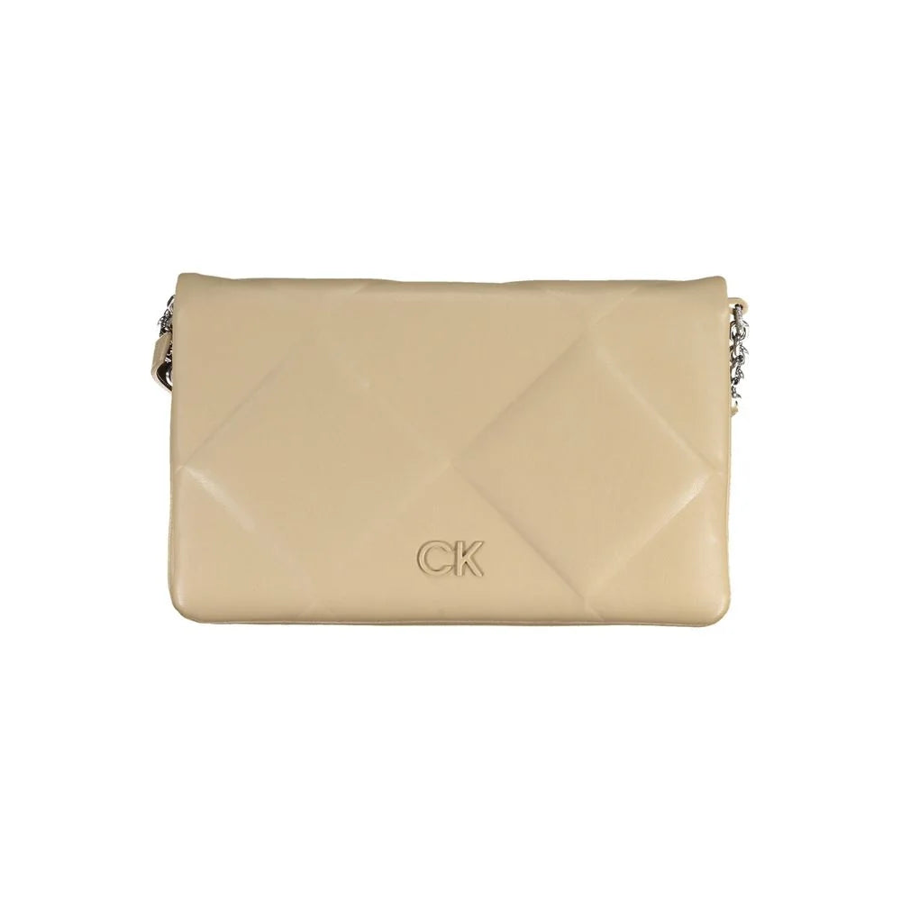 Calvin Klein Beige Polyester Handbag - Cross Body Bags