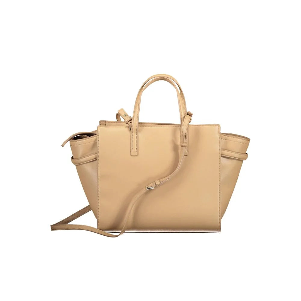 Calvin Klein Beige Polyester Women Handbag - Shopper Bags