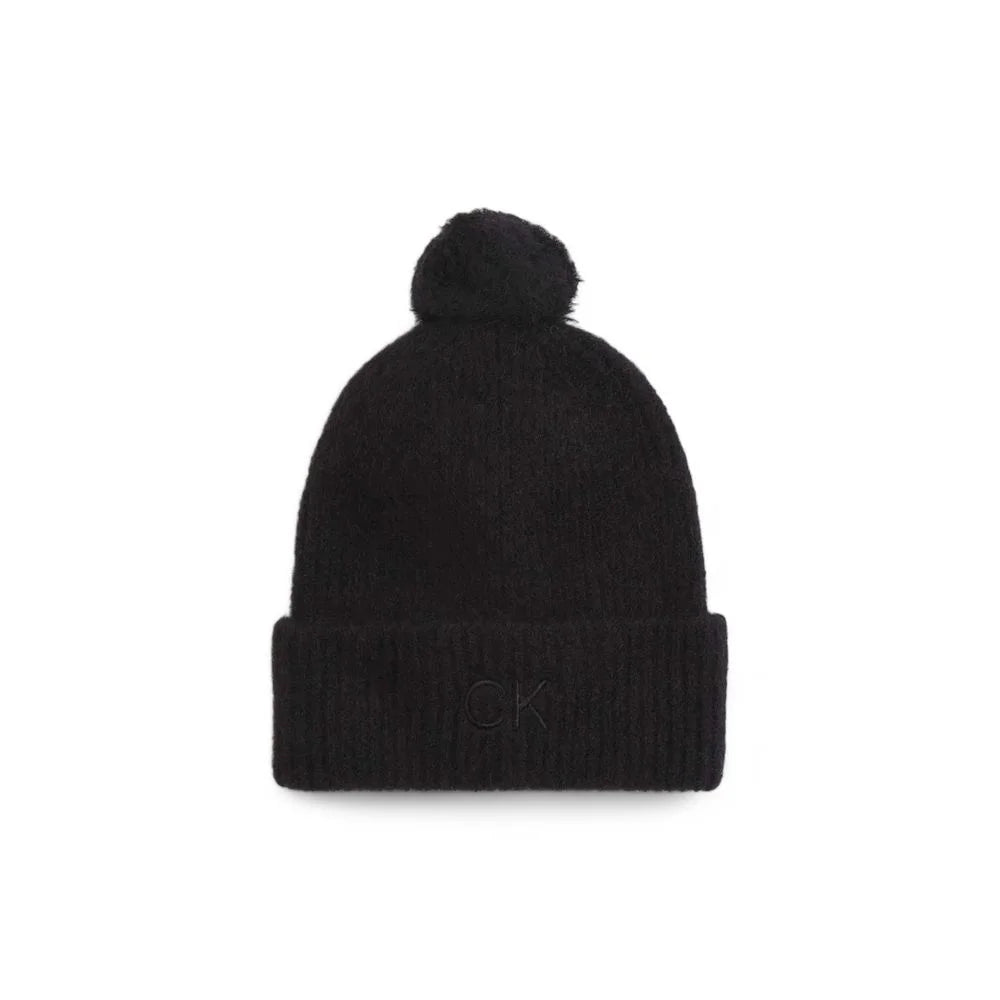 Calvin Klein Black Alpaca Leather Caps Baseball Hat - UNI