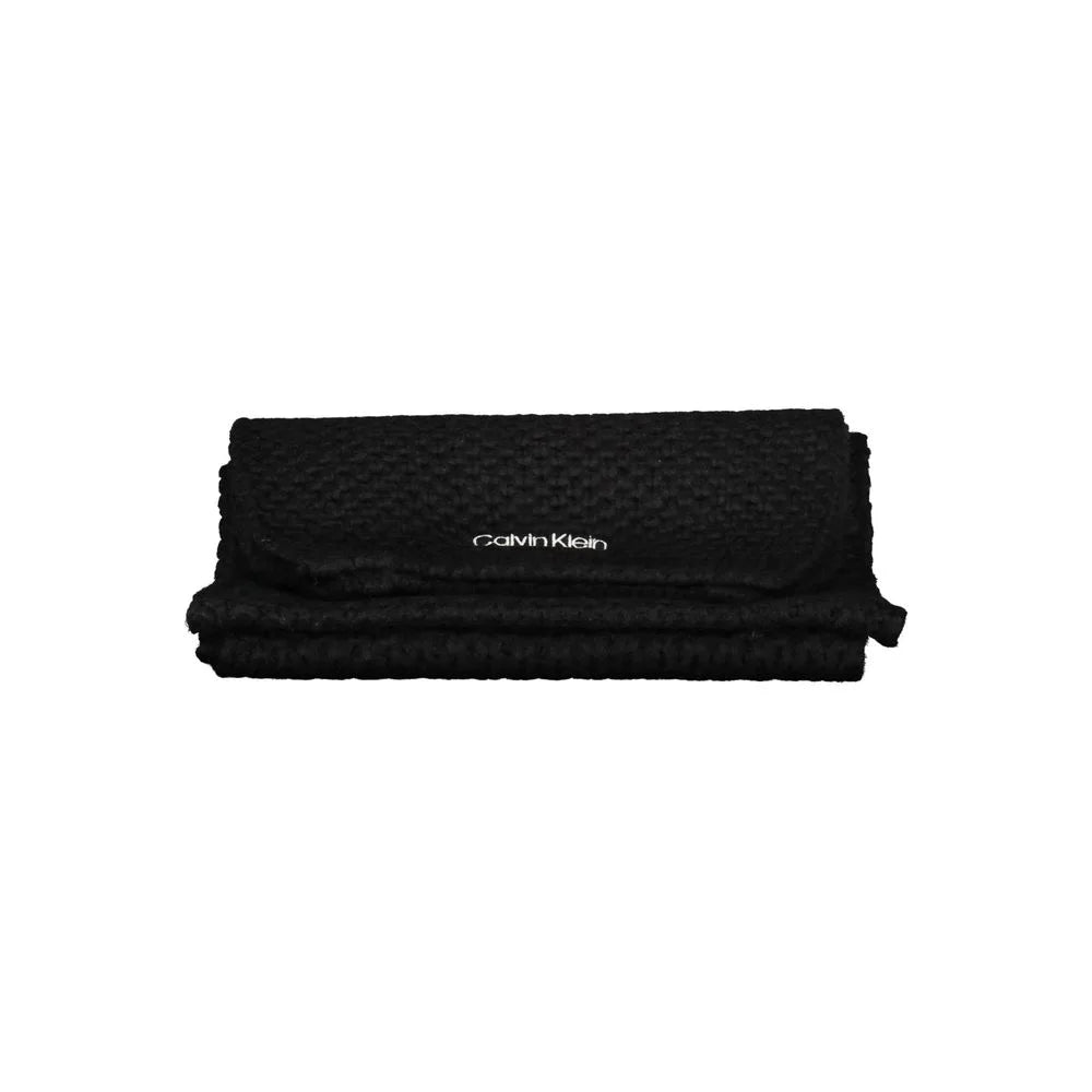 Calvin Klein Black Alpaca Wool Scarf