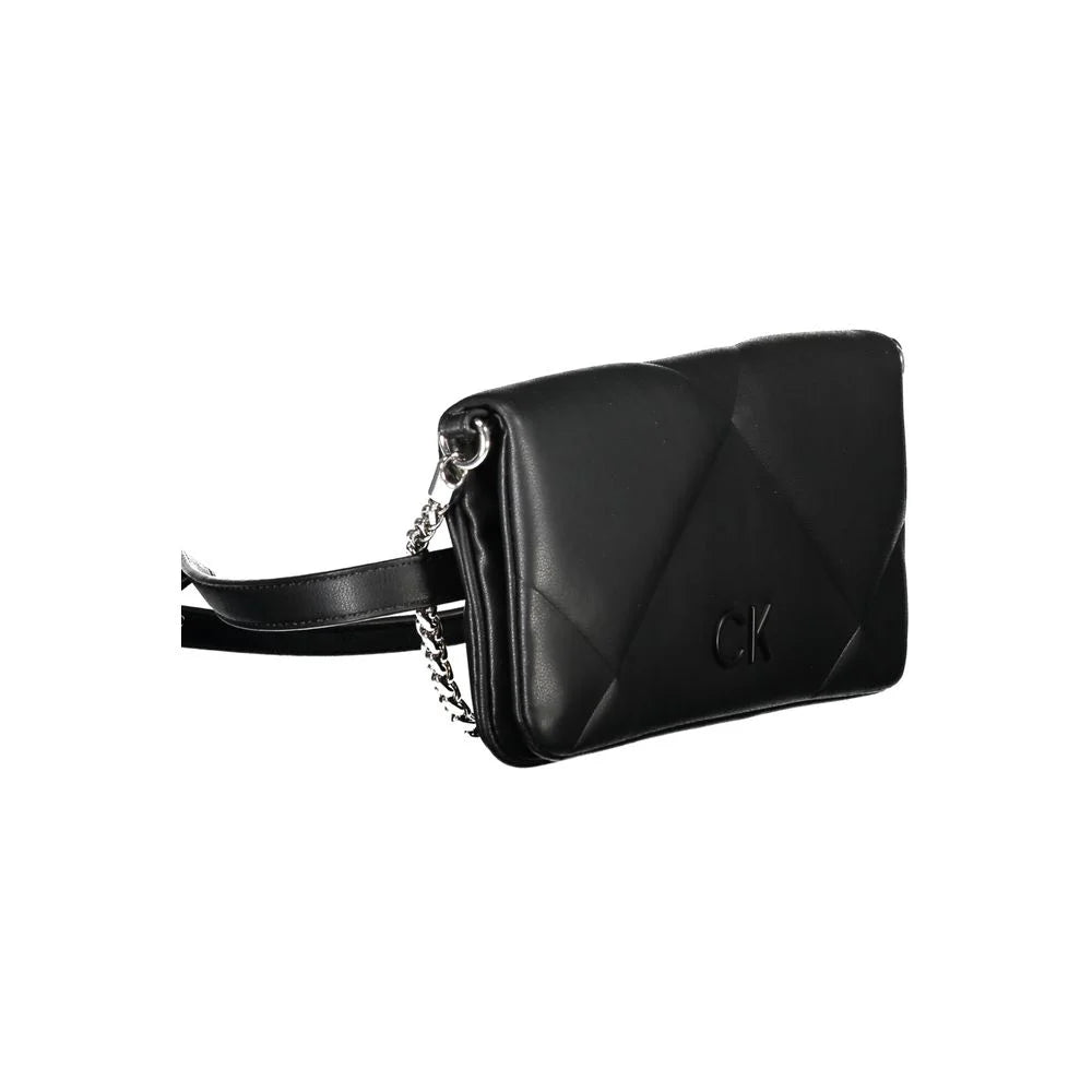 Calvin Klein Black Cotton Handbag - Cross Body Bags