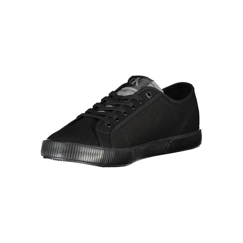 Calvin Klein Black Cotton Men Sneaker - Sneakers