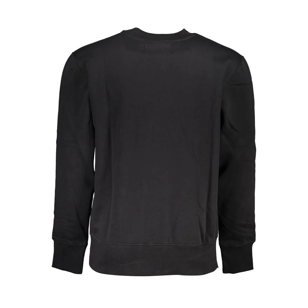 Calvin Klein Black Cotton Men Sweater - Sweatshirts