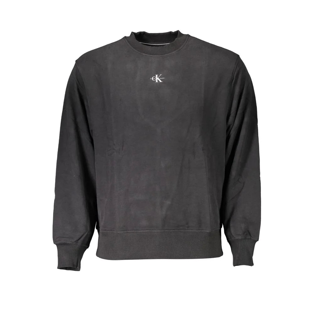 Calvin Klein Black Cotton Men Sweater - Sweatshirts