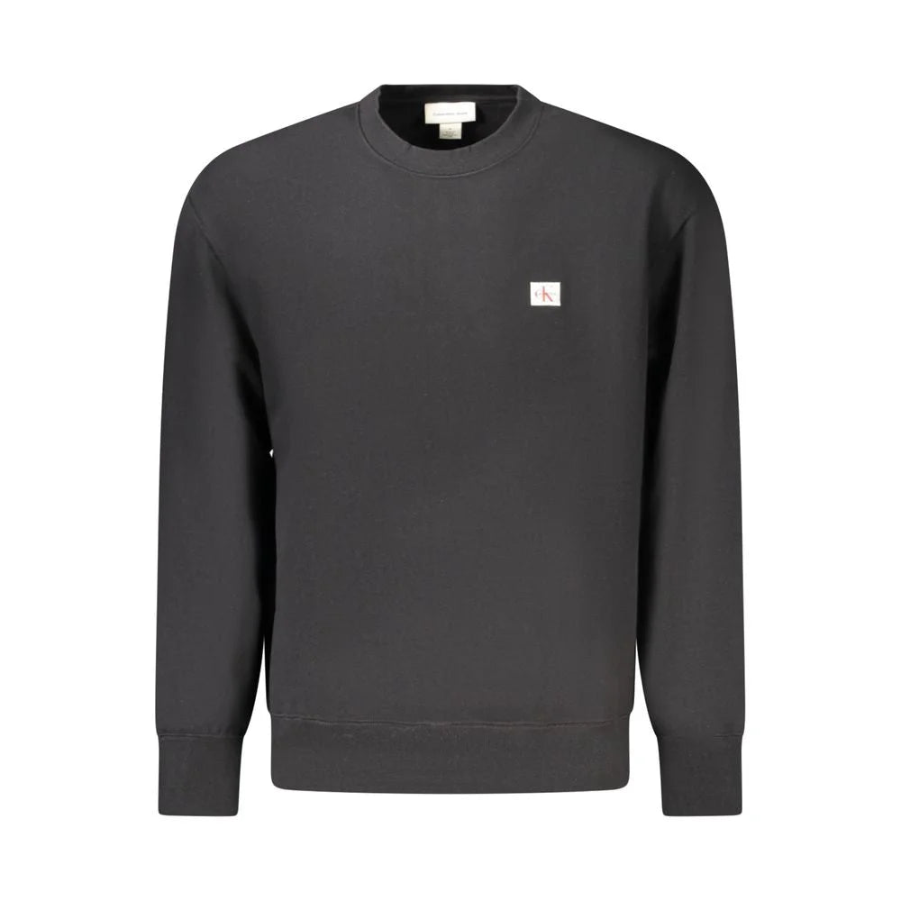 Calvin Klein Black Cotton Men Sweater - Sweatshirts