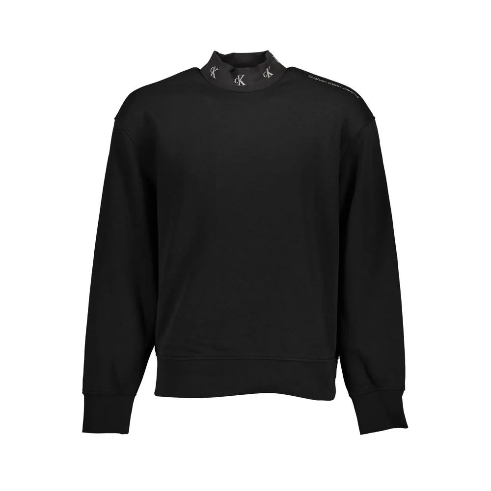Calvin Klein Black Cotton Men Sweater - Sweatshirts