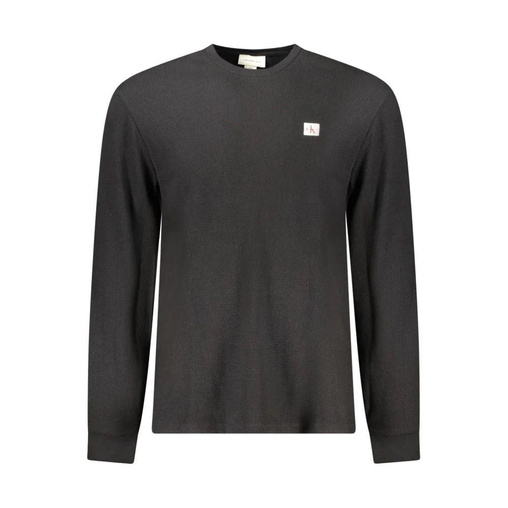 Calvin Klein Black Cotton Men Sweater - Sweatshirts