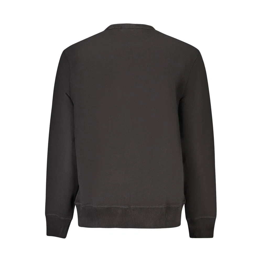Calvin Klein Black Cotton Men Sweater - Sweatshirts